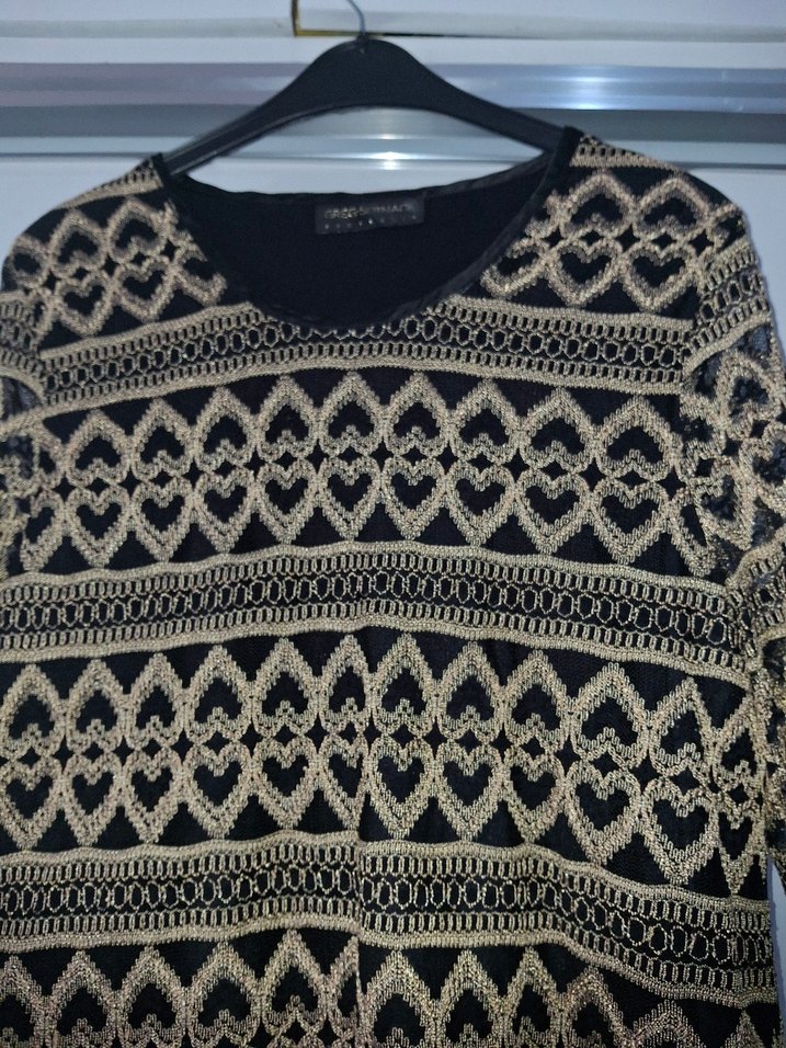 Desenli Bohem Kadın Triko Bluz - Görsel 5