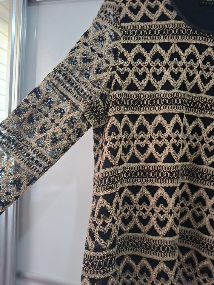 Desenli Bohem Kadın Triko Bluz - Görsel 2