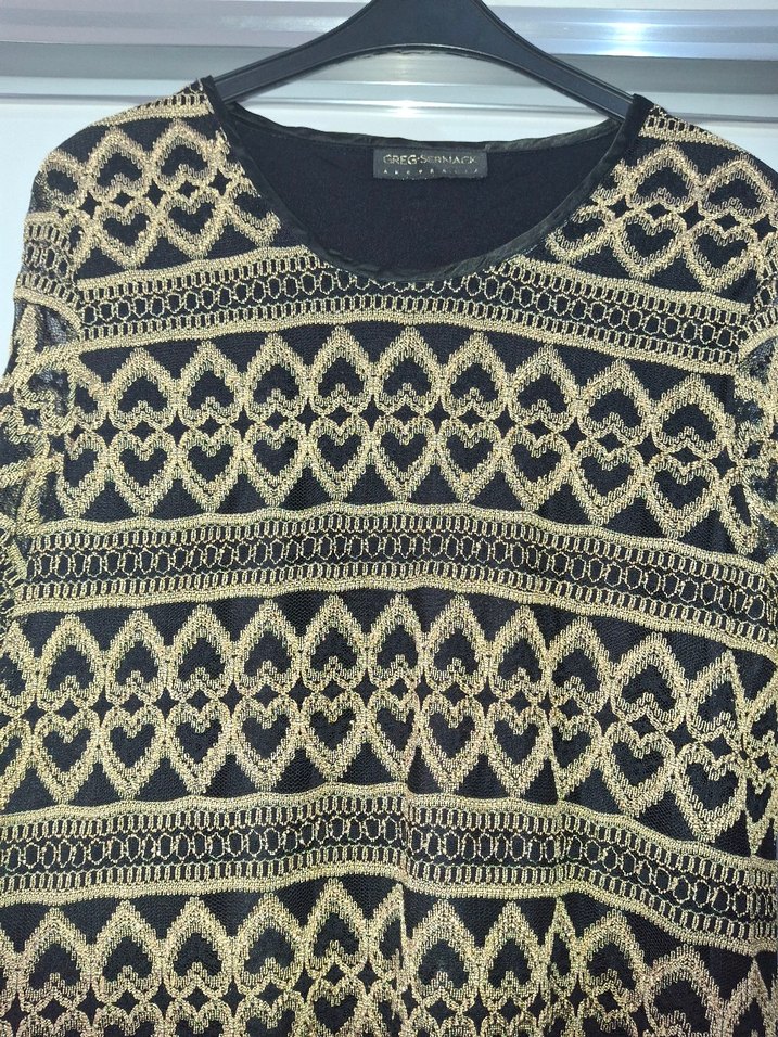 Desenli Bohem Kadın Triko Bluz - Görsel 4