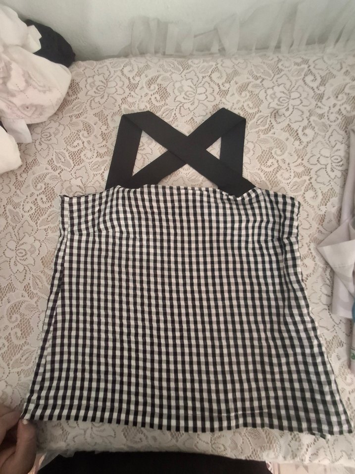 ekoseli alt üst takım etek bluz - Görsel 5