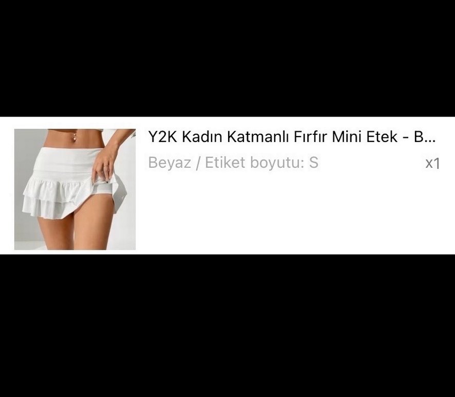 Beyaz Mini Etek - Görsel 2