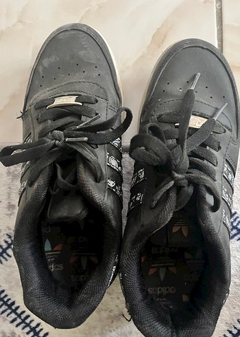 Siyah Kadın Spor Ayakkabı Velcro Detaylı