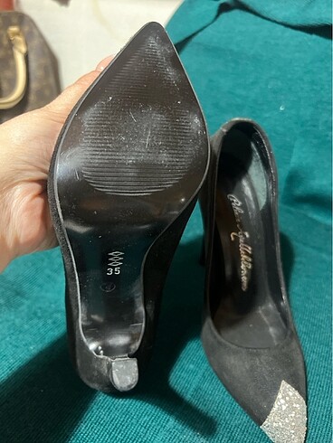 35 Beden Kadın süet görünümlü stiletto 35 numara