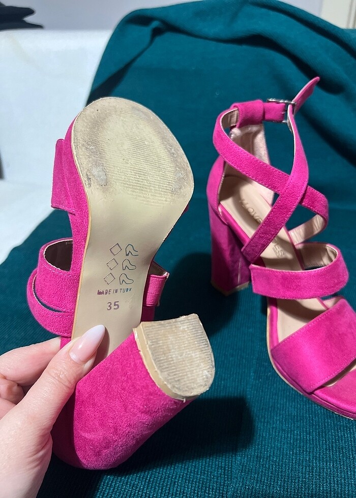 Kadın topuklu sandalet 35 numara - Görsel 2