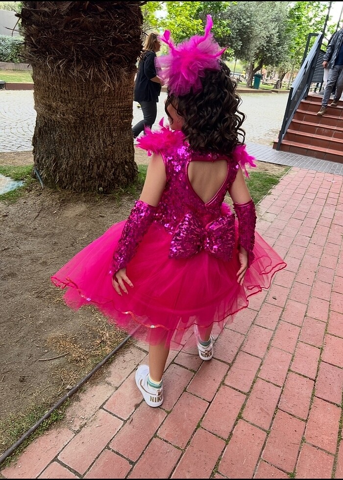 Kız çocuk abiye kostüm 7-8 yaş - Görsel 2