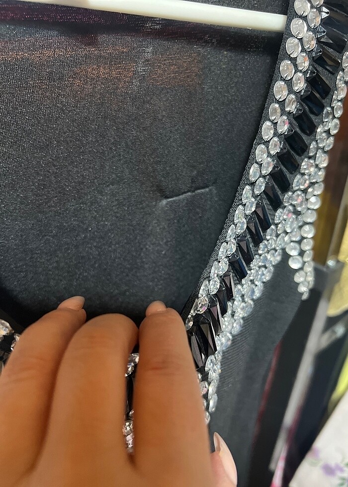 Kadın Siyah Mini Abiye Elbise 38 Beden - Görsel 3