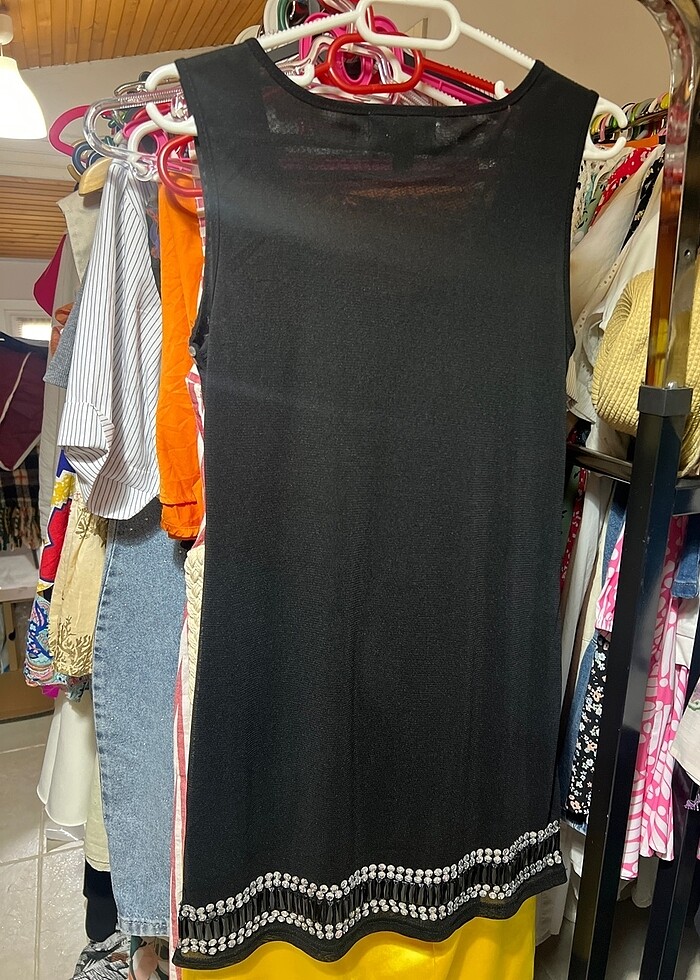 Kadın Siyah Mini Abiye Elbise 38 Beden - Görsel 5