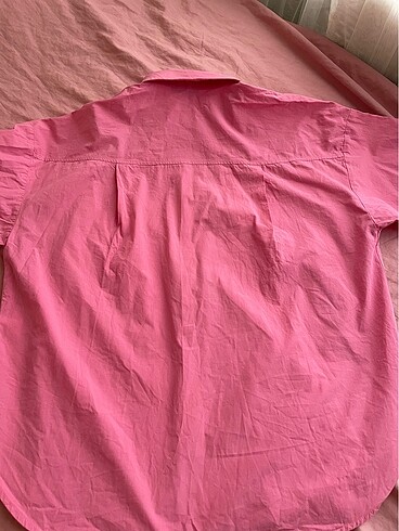 l Beden Pembe Oversize Gömlek