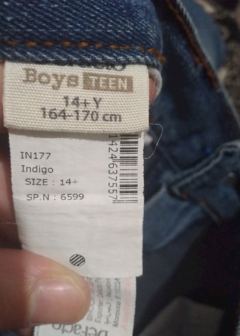 Erkek Mavi Kot Mini Şort Bol Kesim - Görsel 2