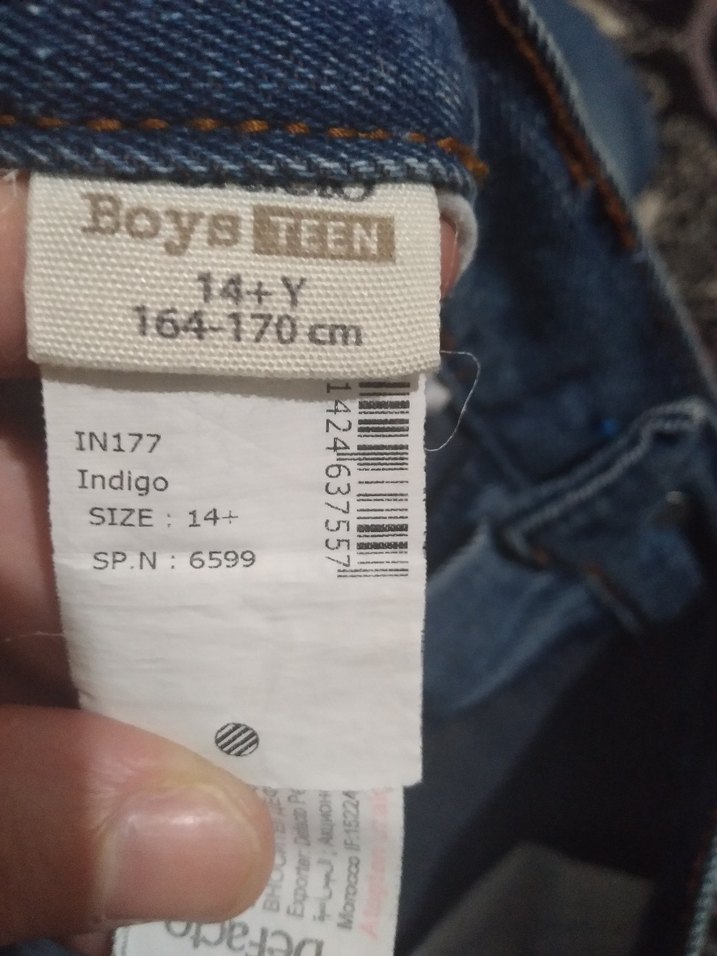 Erkek Mavi Kot Mini Şort Bol Kesim - Görsel 2