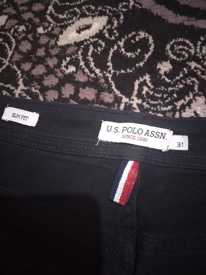 Düğmeli Siyah Geniş Kesim Midi Kot Pantolon - Görsel 2