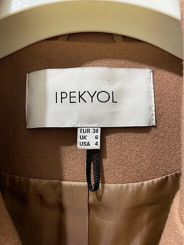 xs Beden camel Renk İpekyol Kaban