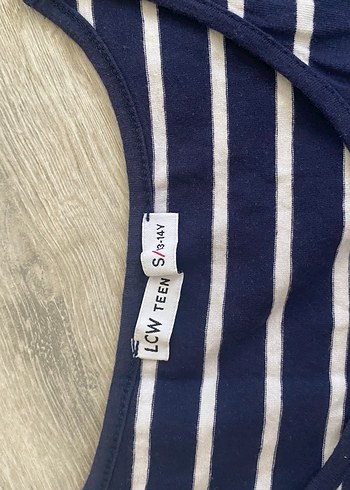 Çizgili Mavi Kadın Kolsuz Tulum - Görsel 4