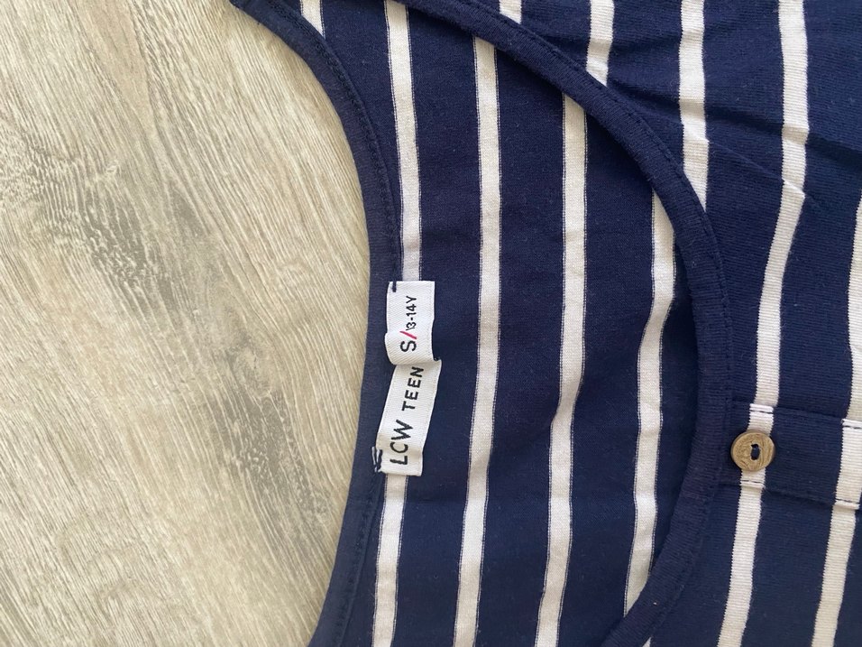 Çizgili Mavi Kadın Kolsuz Tulum - Görsel 4