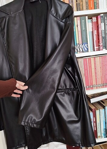 40 Beden Deri Blazer Ceket