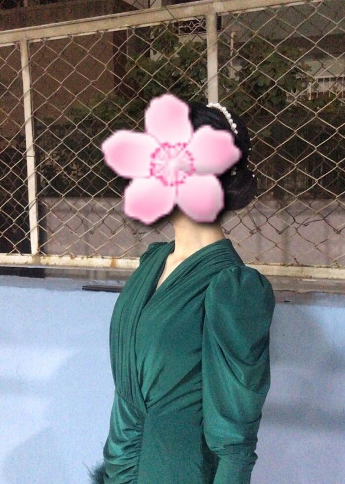 İnce kadife astarlı  abiye - Görsel 2