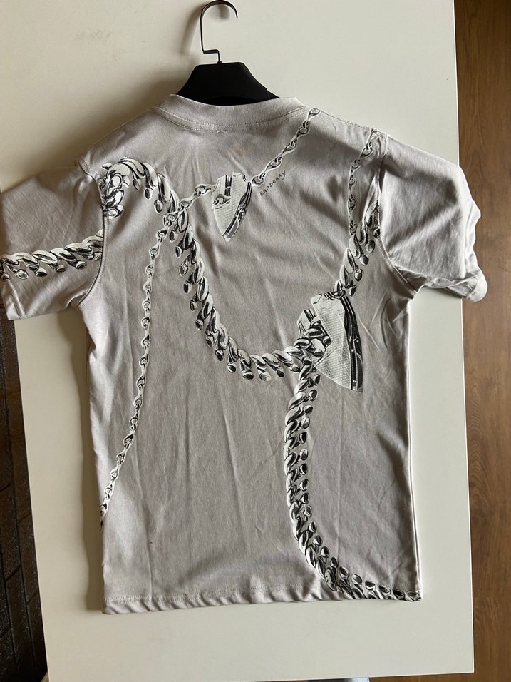 Burberry Oversize unisex t shrt - %100 Pamuk - Ön Arka Baskili - Görsel 4