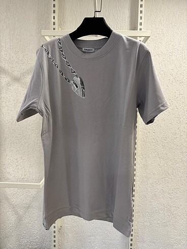 Burberry Oversize unisex t shrt - %100 Pamuk - Ön Arka Baskili - Görsel 5