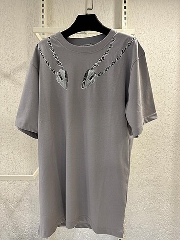 Burberry Oversize unisex t shrt - %100 Pamuk - Ön Arka Baskili - Görsel 5