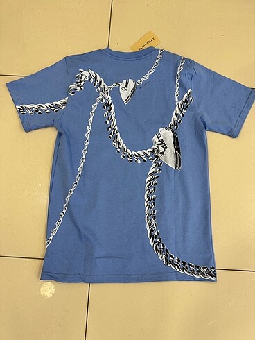 Burberry Oversize unisex t shrt - %100 Pamuk - Ön Arka Baskili - Görsel 5