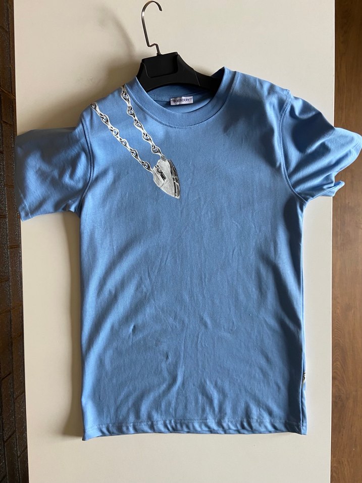 Burberry Oversize unisex t shrt - %100 Pamuk - Ön Arka Baskili - Görsel 3