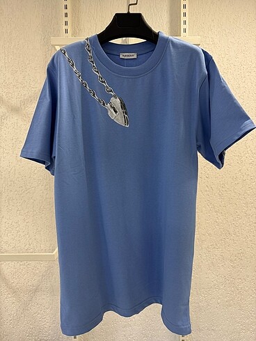 Burberry Oversize unisex t shrt - %100 Pamuk - Ön Arka Baskili - Görsel 5