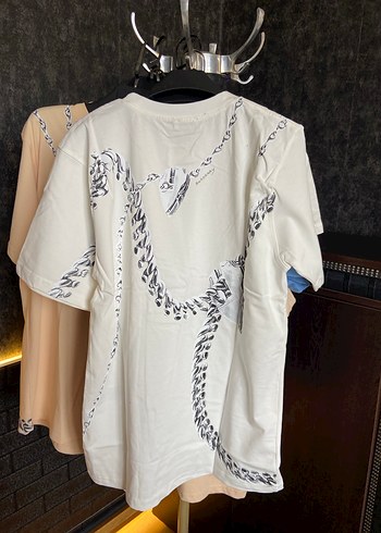 Burberry Oversize unisex t shrt - %100 Pamuk - Ön Arka Baskili - Görsel 8