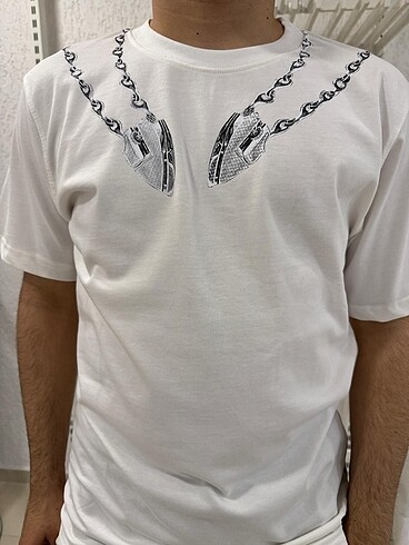 Burberry Oversize unisex t shrt - %100 Pamuk - Ön Arka Baskili - Görsel 5