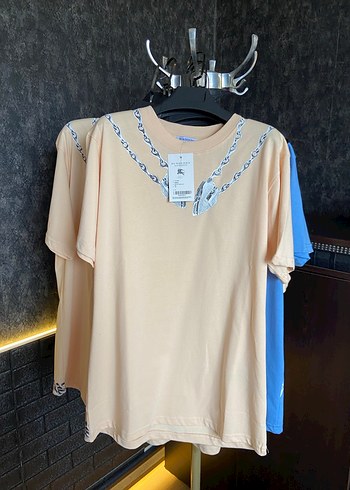 Burberry Oversize unisex t shrt - %100 Pamuk - Ön Arka Baskili - Görsel 7