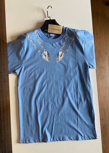 Burberry Oversize unisex Tshrt - %100 Pamuk - Ön Arka Baskili - Görsel 3