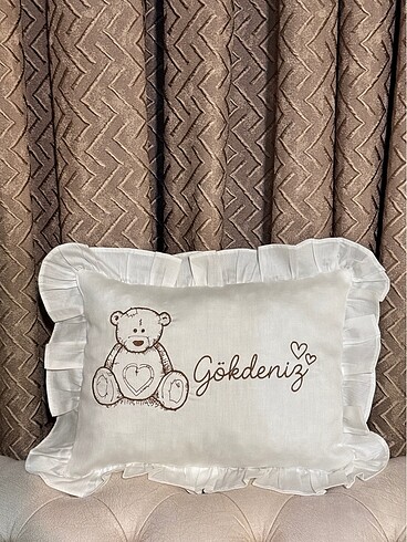 Bebek  fırfırlı süs yastık - Görsel 2