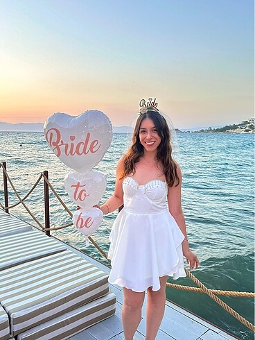 38 Beden Mini bride elbisesi