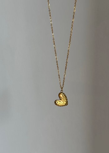 Pembe Kalp ve Fiyonk Detaylı Zincir Kolye - Görsel 15