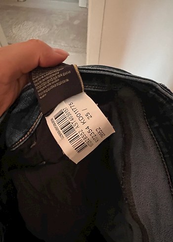 26 Beden lacivert Renk Kadın Lacivert Kemerli Denim Pantolon