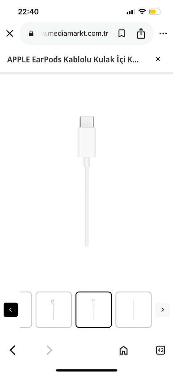 Apple orijinal kablolu kulaklık - Görsel 2