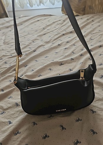  Beden siyah Renk Nine West Siyah Deri Kadın Omuz Çantası