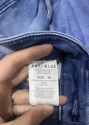 Erkek Mavi Denim Mini Şort - Görsel 4