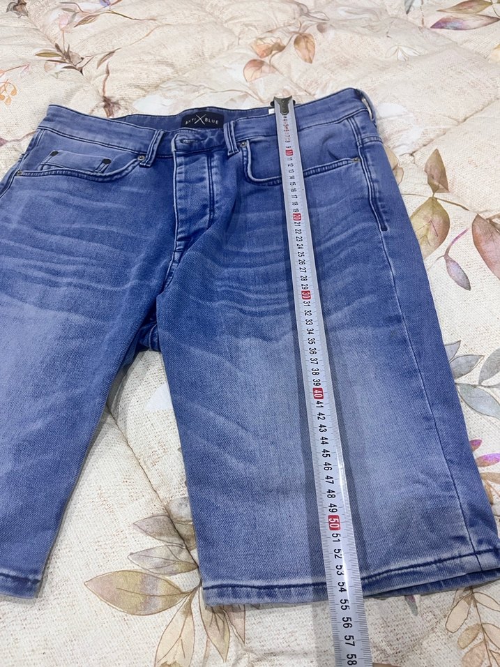 Erkek Mavi Denim Mini Şort - Görsel 2
