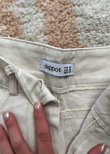 Diğer Bej Regular Fit Kadın Kot Pantolon