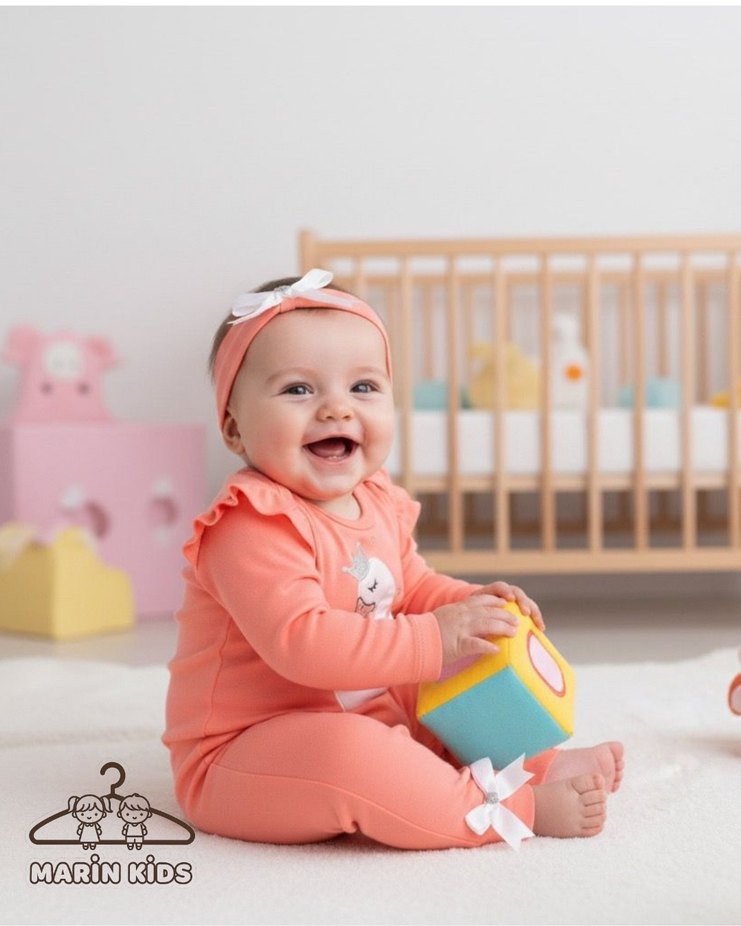 Pembe Dantel Nakışlı Bebek Kız Tulumu - Görsel 2