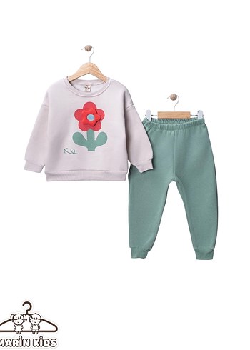 Bej Baskılı Kız Çocuk Sweatshirt - Görsel 5