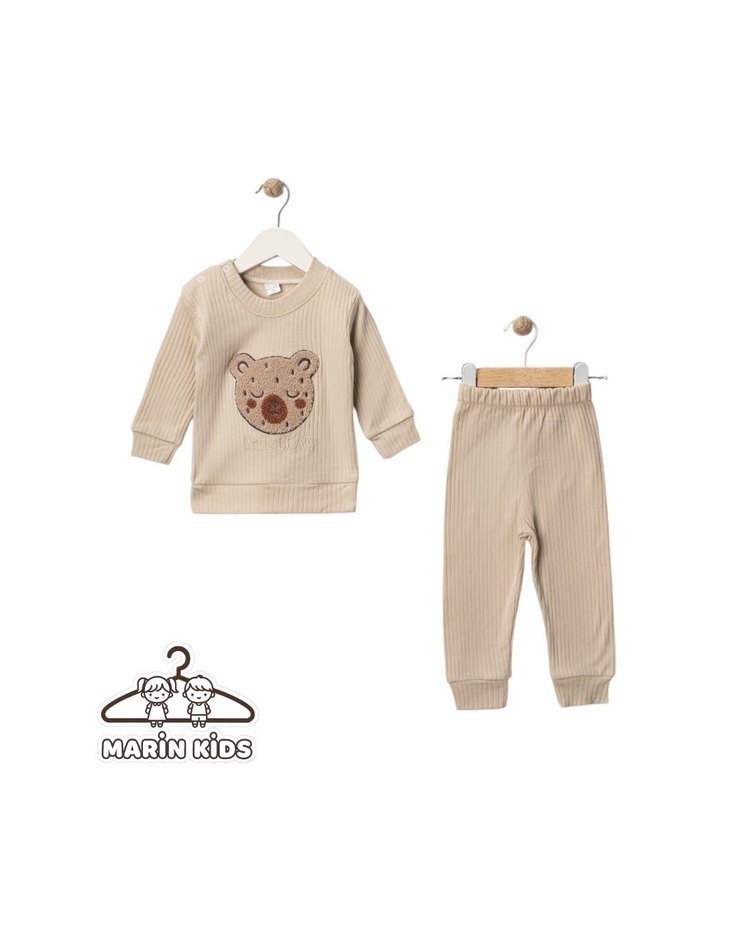 Kahverengi ayı Desenli Bebek Tulum - Görsel 5