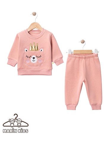 Pembe Kabartmalı Baskılı Uzun Kollu Bebek Kıyafeti - Görsel 4