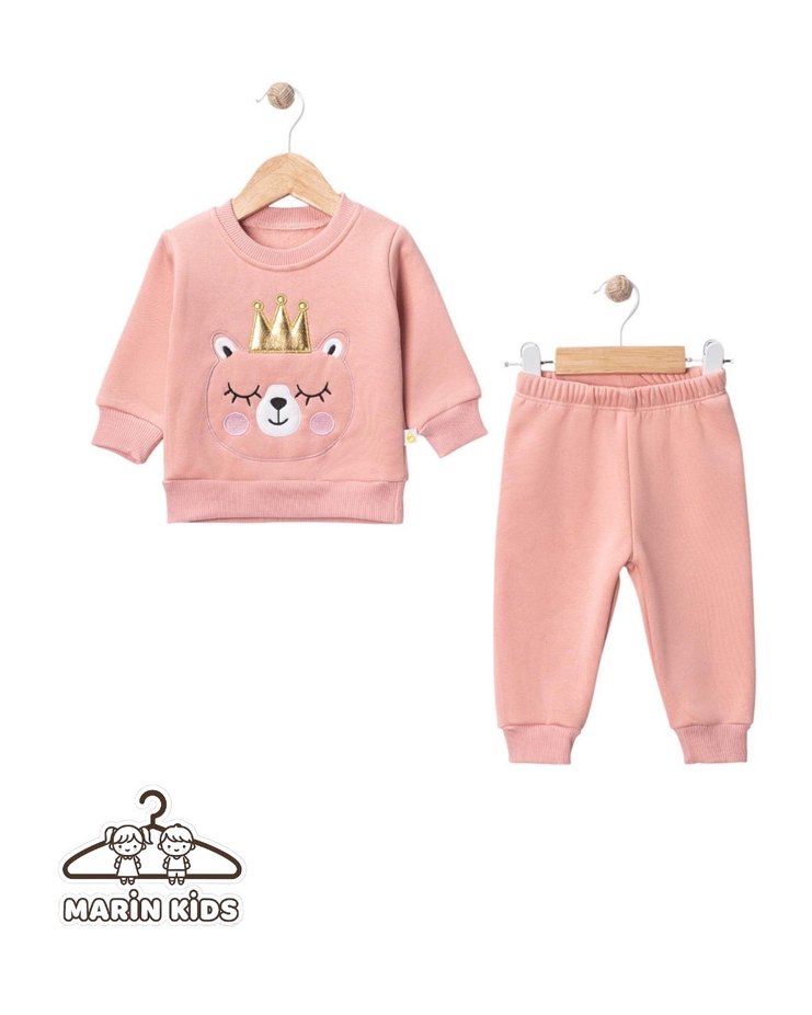 Pembe Kabartmalı Baskılı Uzun Kollu Bebek Kıyafeti - Görsel 4