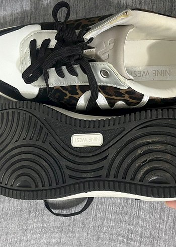 nine West leoparlı sneaker 38 no bı veya iki kere giyilmiş - Görsel 3
