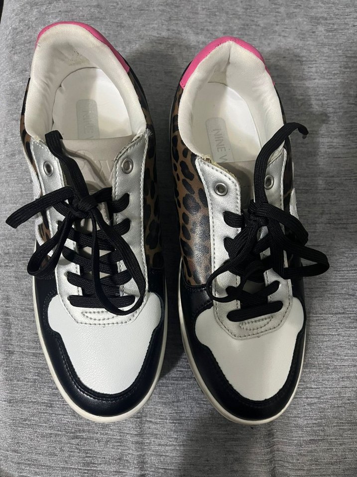 nine West leoparlı sneaker 38 no bı veya iki kere giyilmiş - Görsel 2