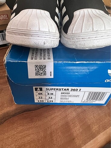 22 Beden siyah Renk Adidas superstar