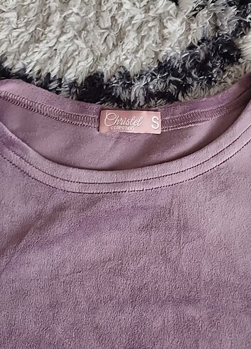 s Beden mor Renk Kadife pijama 3&1 (pantalon, şort, tişört)