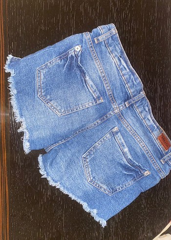 Kadın Mavi Kot Mini Şort - Görsel 2