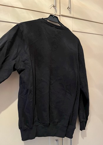 Siyah Baskılı Kadın Sweatshirt - Görsel 4